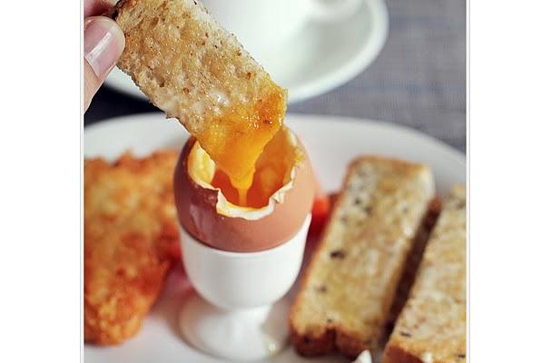 egg cups with toast fingers